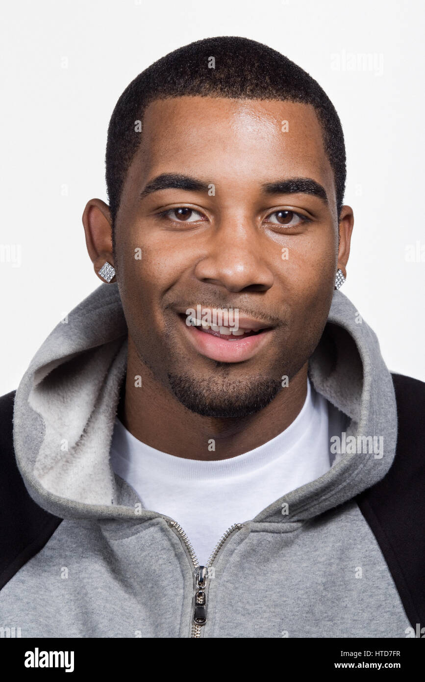 Portrait of young adult African American man Stock Photo - Alamy