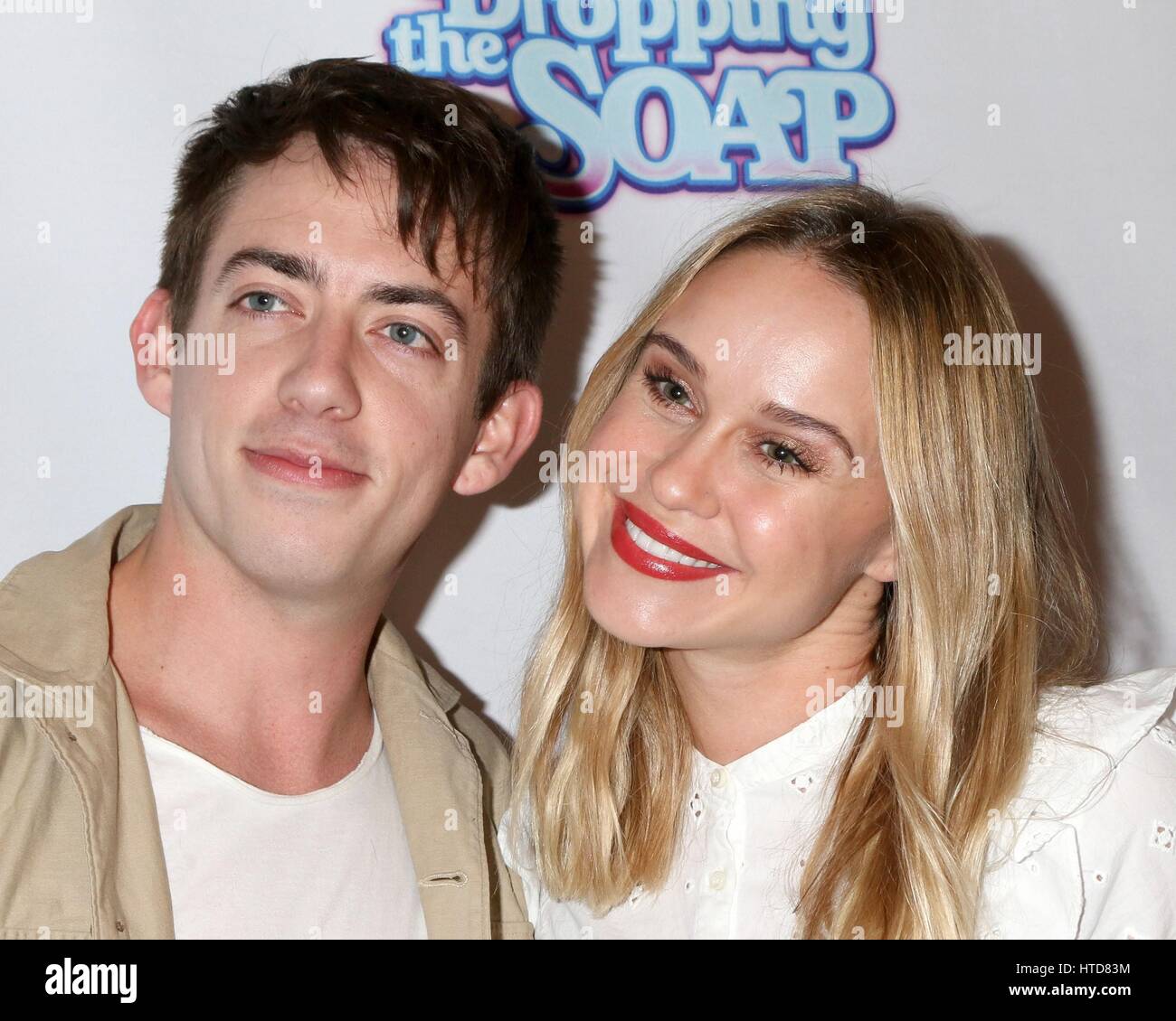 Beverly Hills, CA. 7th Mar, 2017. Kevin McHale, Becca Tobin at arrivals for DROPPING THE SOAP Premiere, Writers Guild Theater, Beverly Hills, CA March 7, 2017. Credit: Priscilla Grant/Everett Collection/Alamy Live News Stock Photo