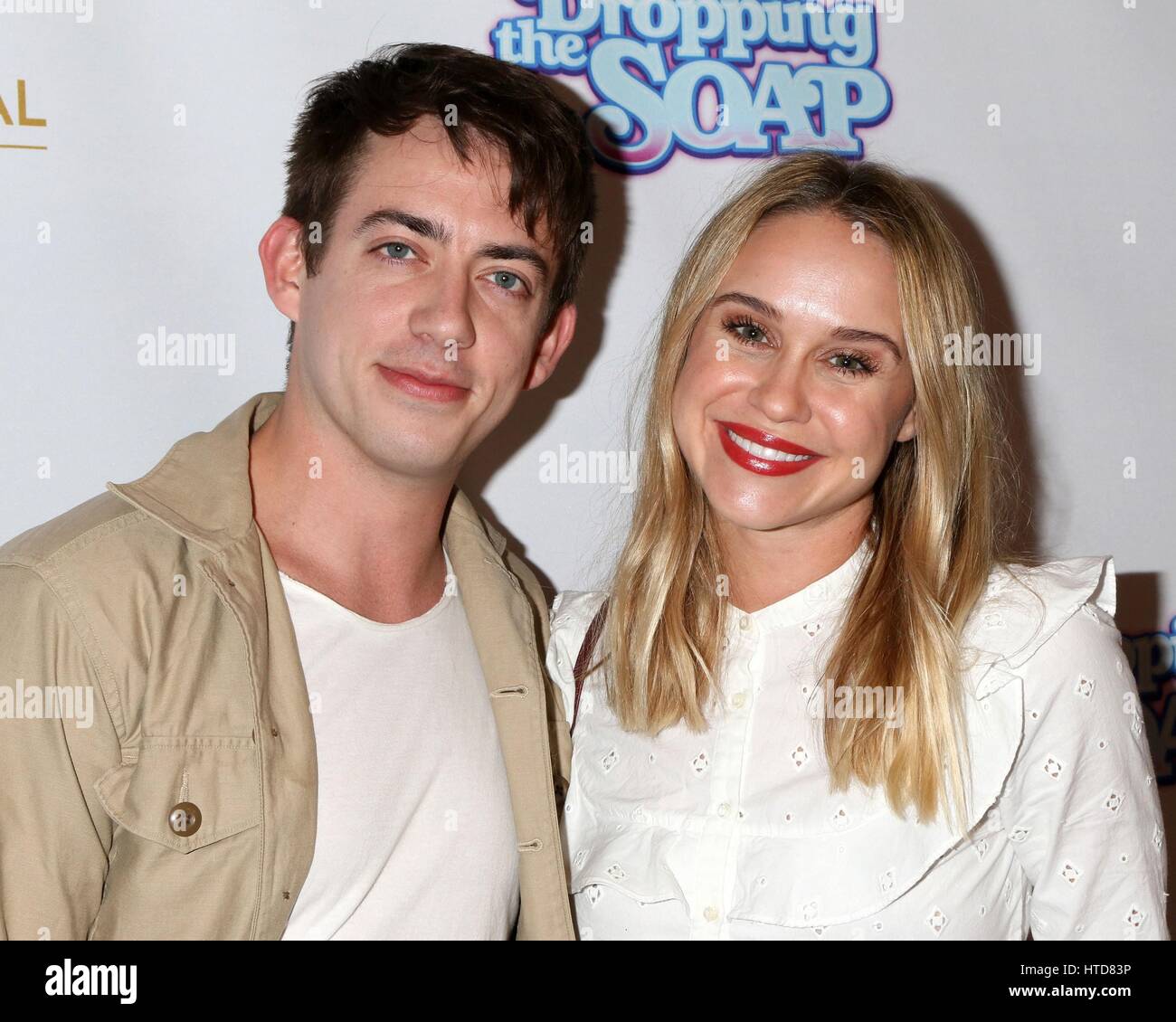 Beverly Hills, CA. 7th Mar, 2017. Kevin McHale, Becca Tobin at arrivals for DROPPING THE SOAP Premiere, Writers Guild Theater, Beverly Hills, CA March 7, 2017. Credit: Priscilla Grant/Everett Collection/Alamy Live News Stock Photo
