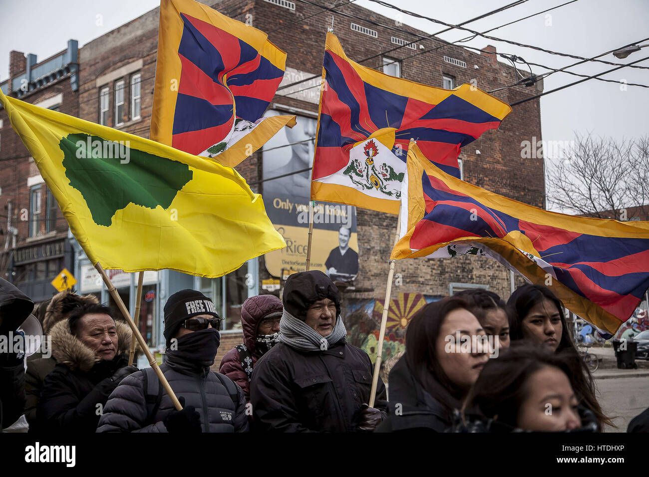 Toronto, Ontario, Canada. 10th Mar, 2017. Toronto's Tibetan community