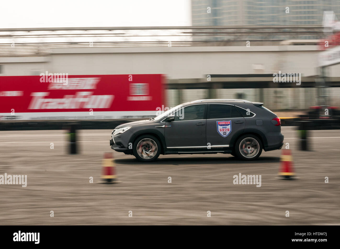 Shanghai, China. 11th March 2017. Drag racing event at Shanghai's old ...