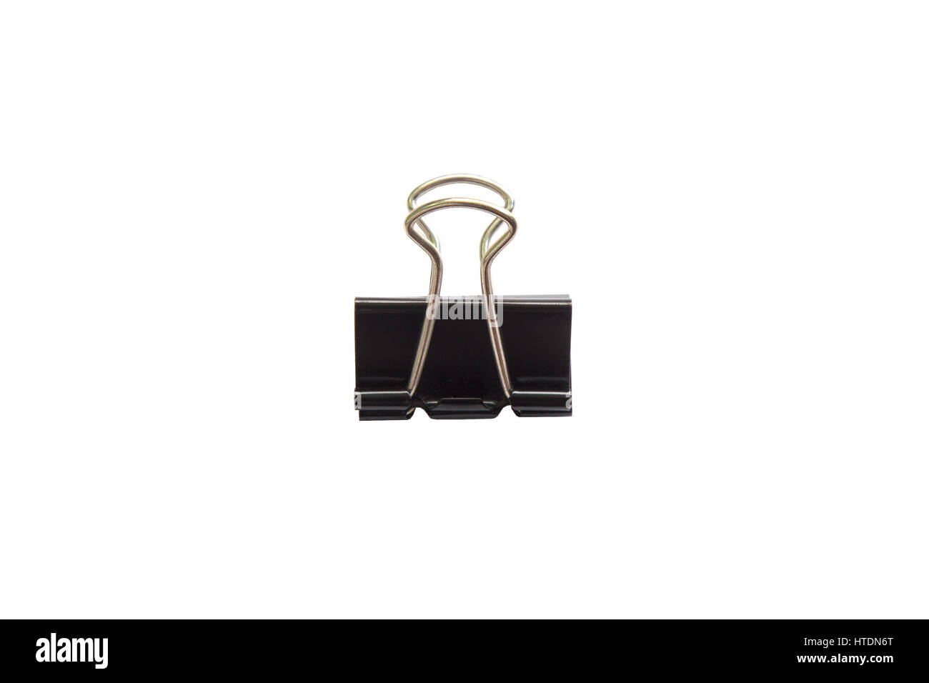 Black paper clip isolated on white background Stock Photo Alamy