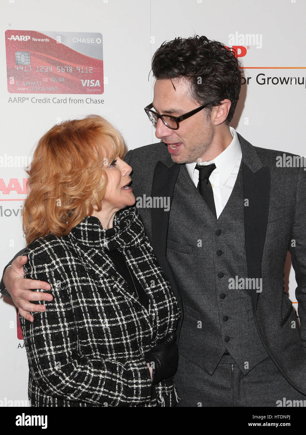 16th Annual AARP The Magazine's Movies For Grownups Awards  Featuring: Ann-Margret, Zach Braff Where: Beverly Hills, California, United States When: 07 Feb 2017 Stock Photo