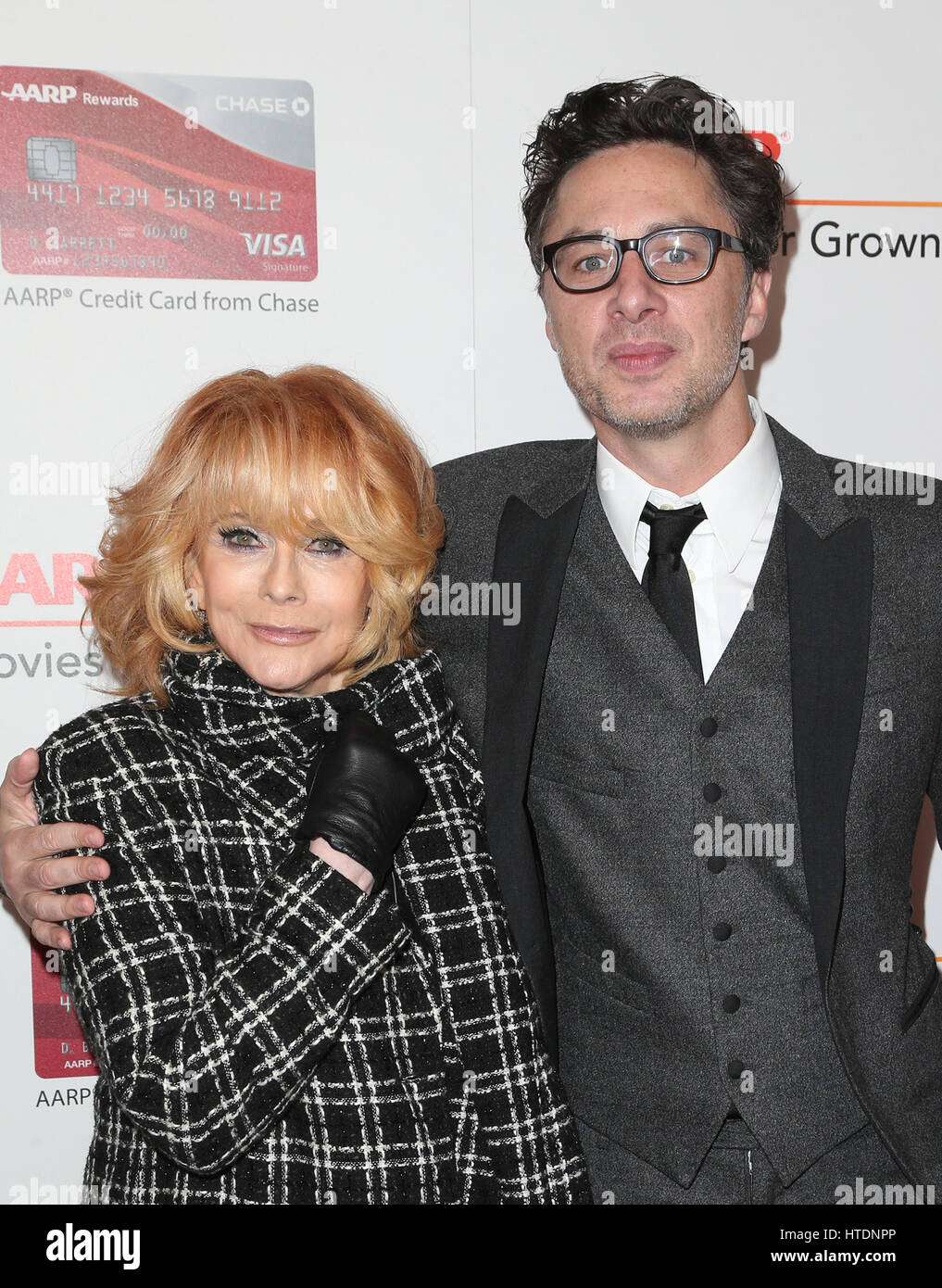 16th Annual AARP The Magazine's Movies For Grownups Awards  Featuring: Ann-Margret, Zach Braff Where: Beverly Hills, California, United States When: 07 Feb 2017 Stock Photo