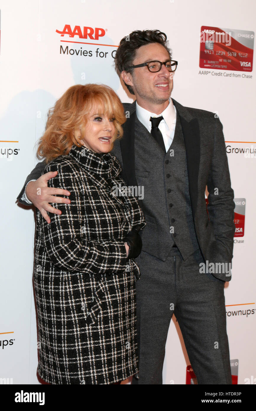 AARP Movies for Grownups Awards at Beverly Wilshire Hotel on February 6, 2017 in Beverly Hills, CA  Featuring: Zack Braff, Ann-Margret Where: Beverly Hills, California, United States When: 07 Feb 2017 Stock Photo