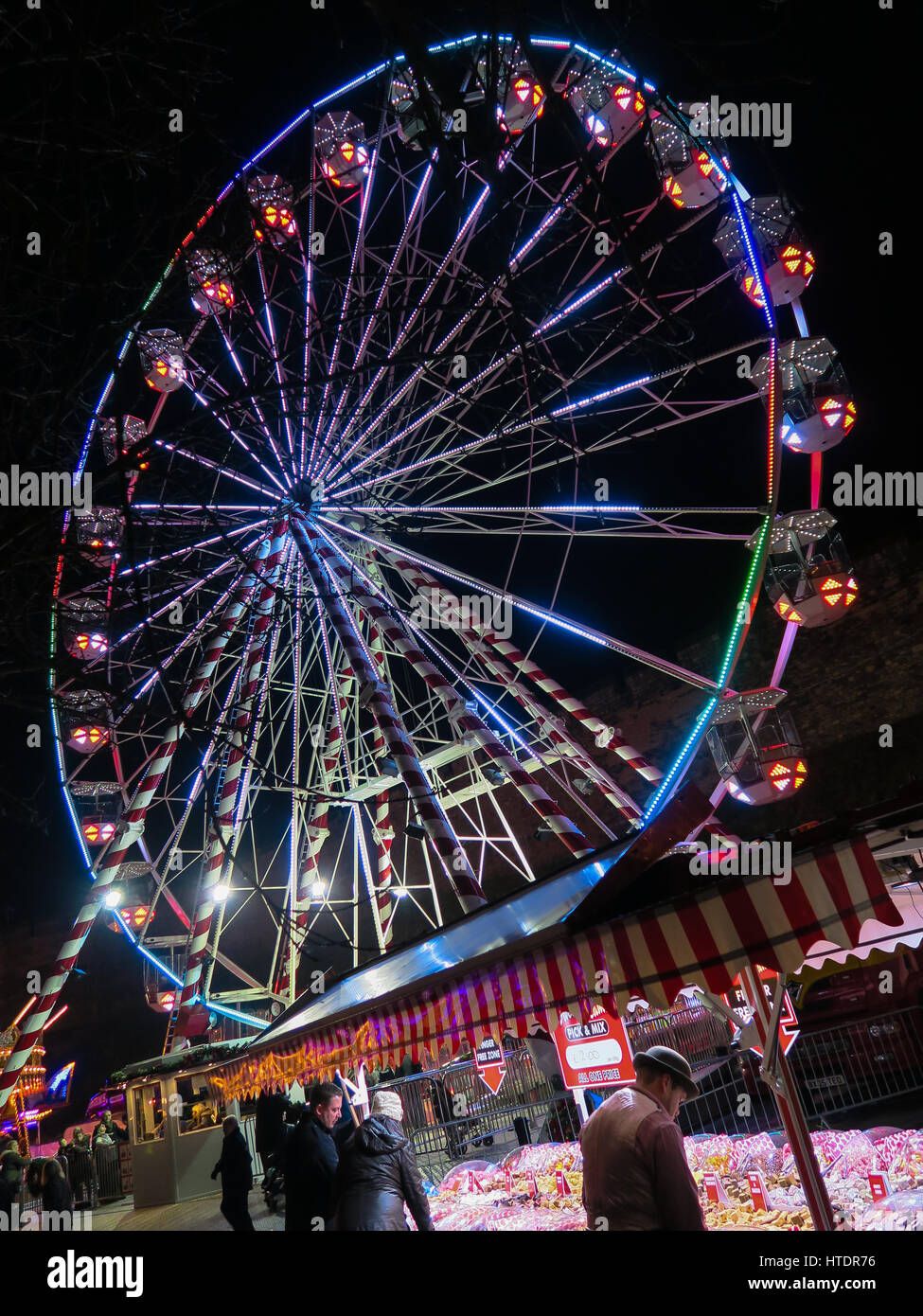 Ferris wheel, Lincoln Christmas market, Xmas, fun fair, carousel, big