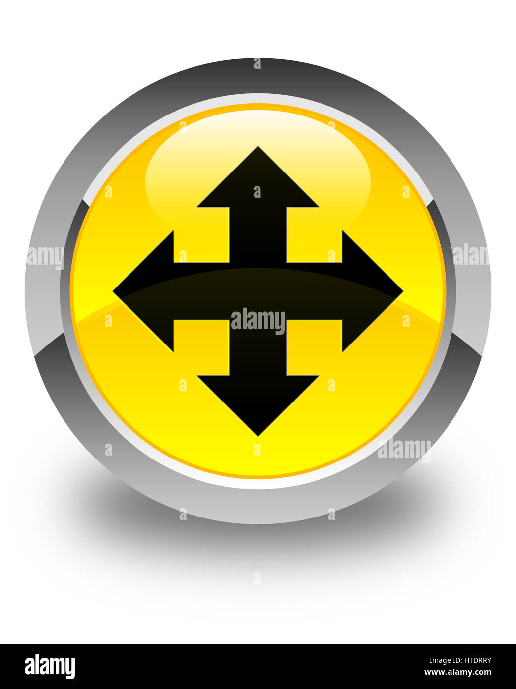 Download Move Icon Isolated On Glossy Yellow Round Button Abstract Stock Photo Alamy Yellowimages Mockups