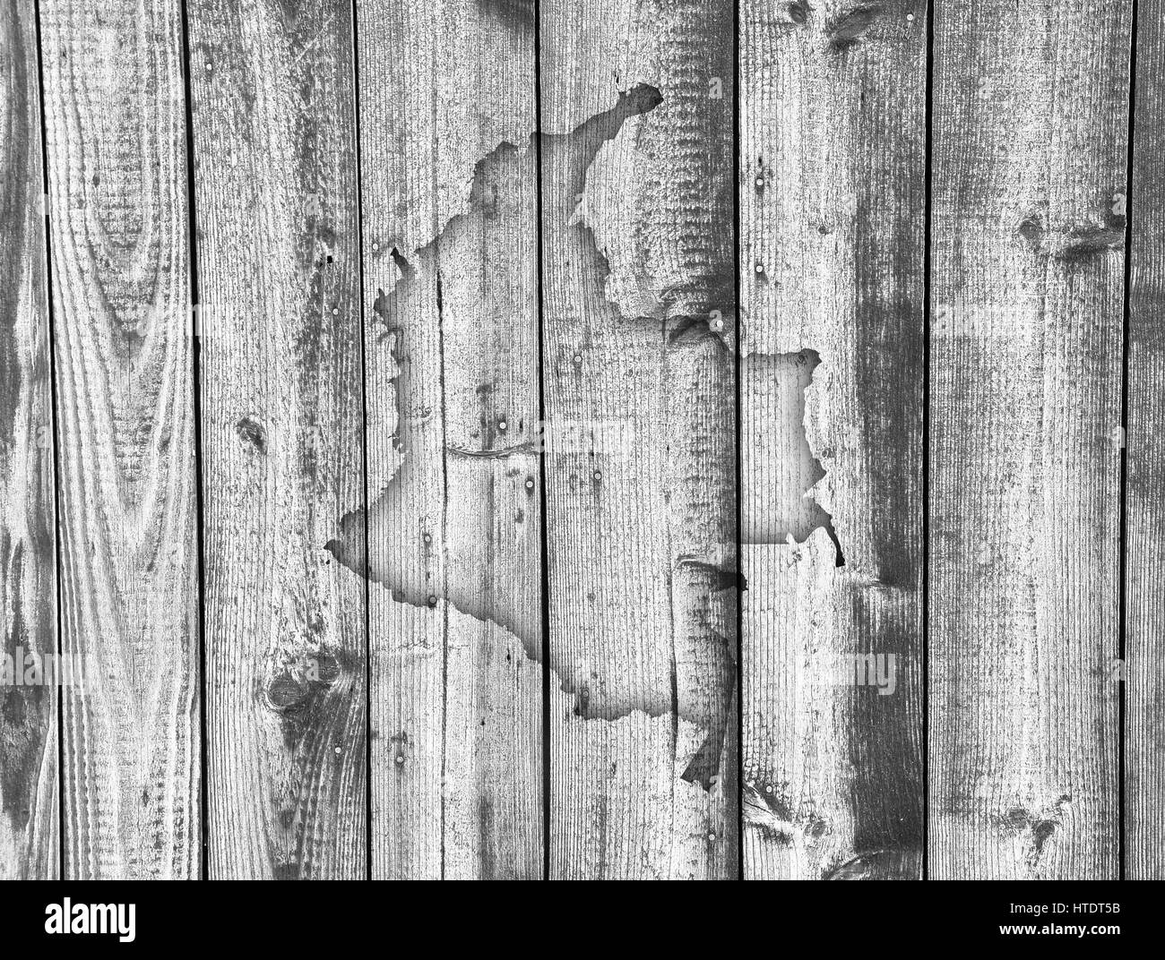 Map of Colombia on weathered wood Stock Photo - Alamy