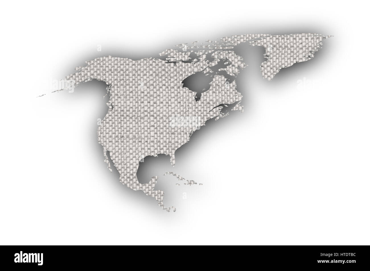 Map of North America on old linen Stock Photo - Alamy