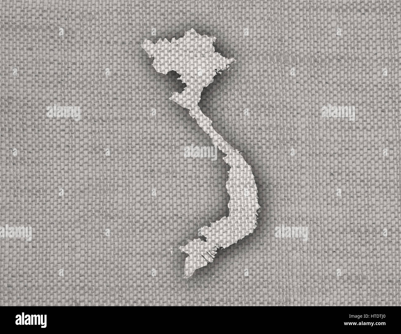 Map of Vietnam on old linen Stock Photo - Alamy