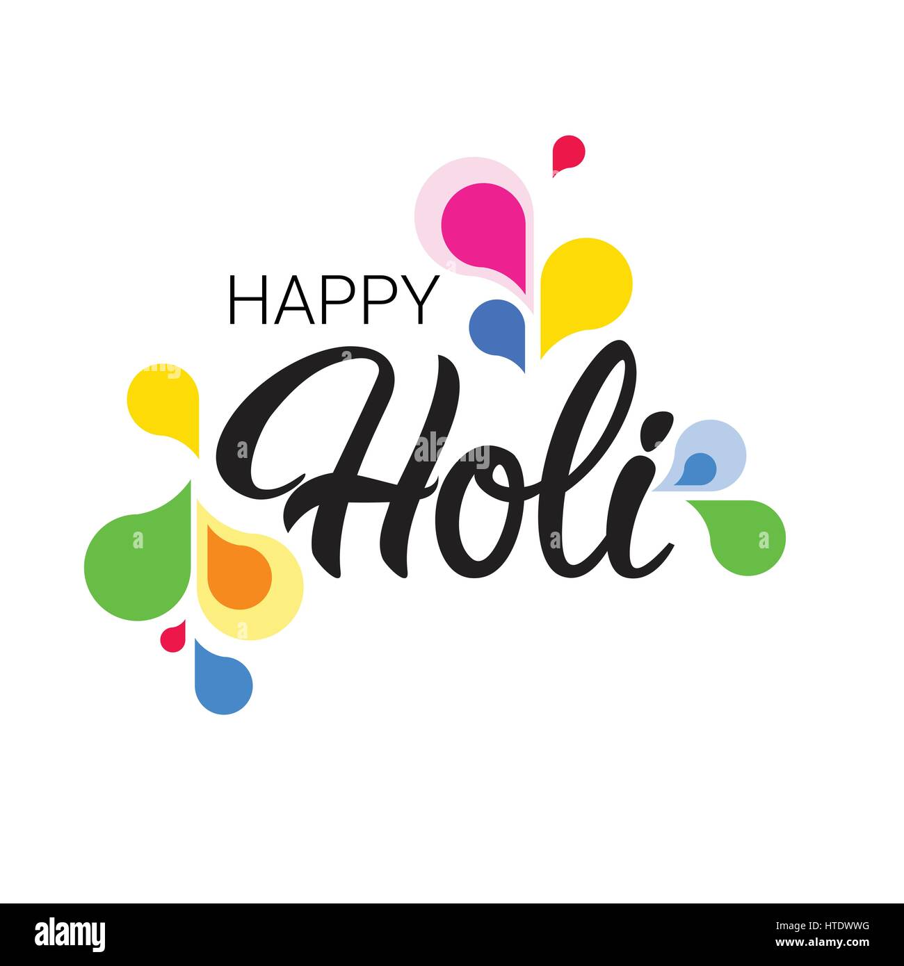 Happy Holi Religious India Holiday Traditional Celebration Greeting