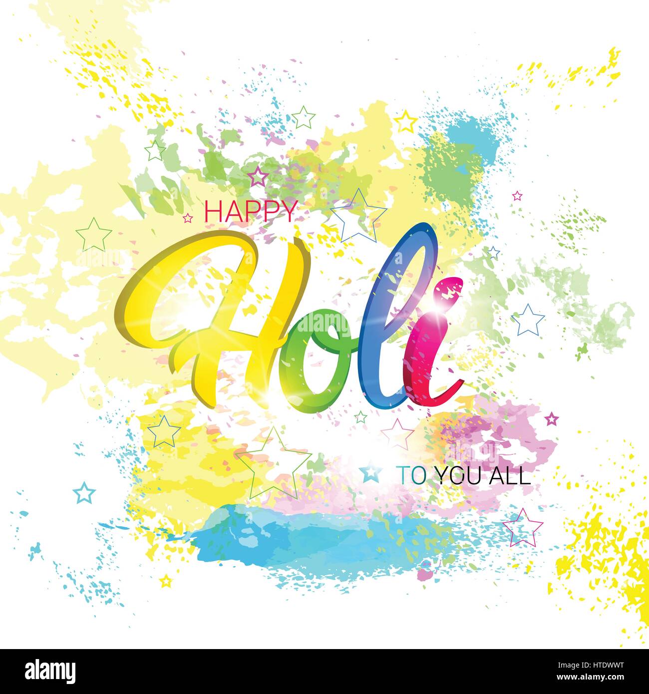 Happy Holi Religious India Holiday Traditional Celebration Greeting