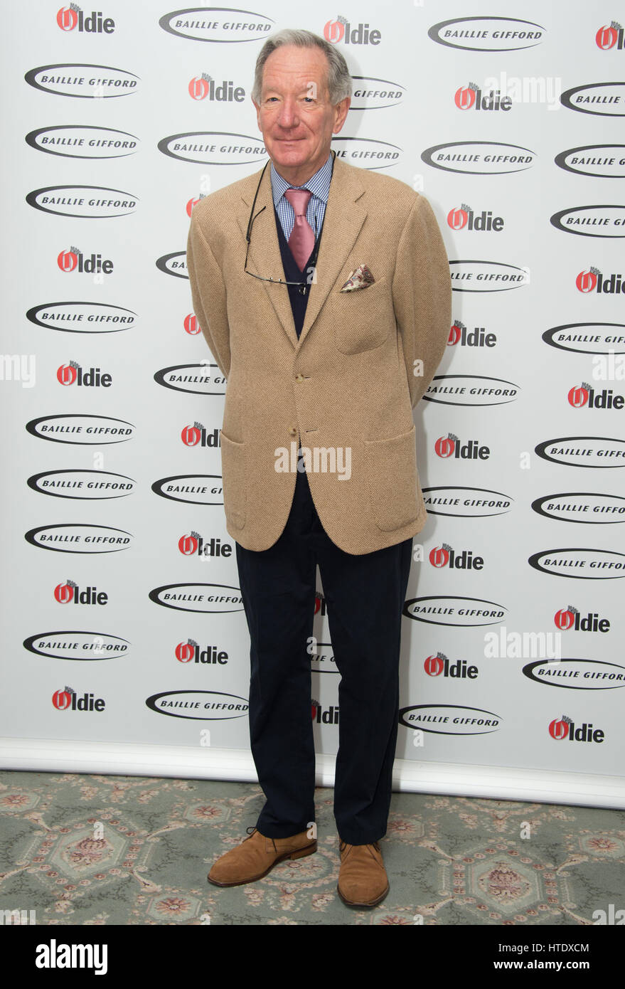 Celebs attend the Oldie of the Year Awards hosted by Simpson's-in-the-Strand.  Featuring: Michael Buerk Where: London, United Kingdom When: 07 Feb 2017 Stock Photo
