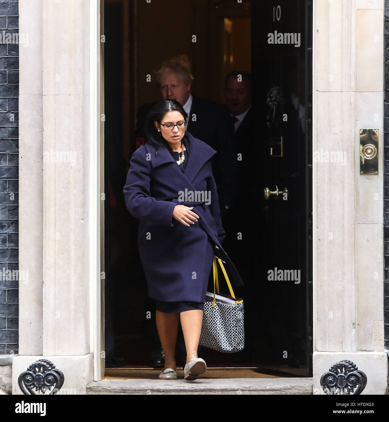 Ministers attend the weekly Cabinet meeting at 10 Downing Street  Featuring: Pritti Patel Where: London, United Kingdom When: 07 Feb 2017 Stock Photo