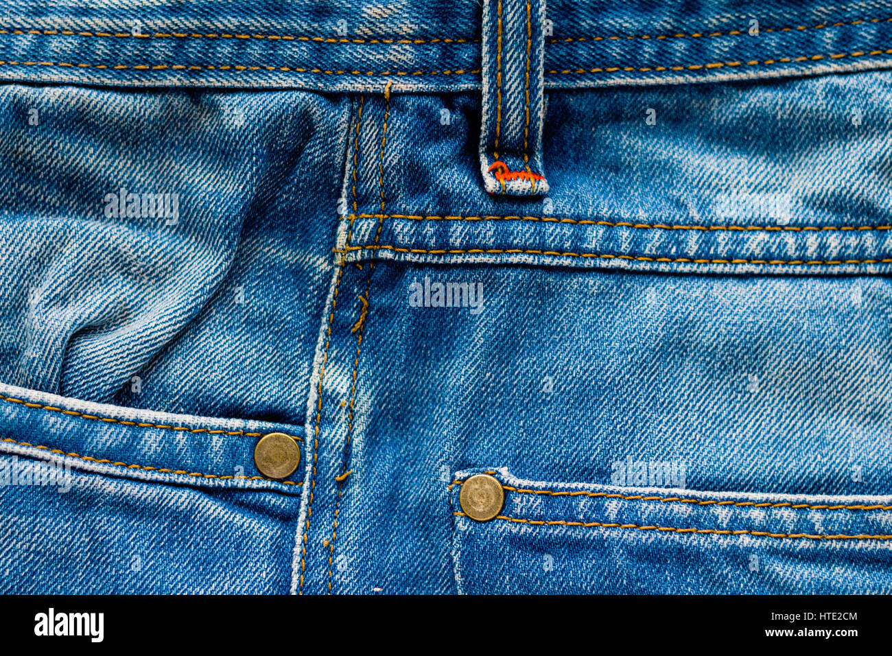 Jeans, Back With Belt Loops Stock Photo - Alamy