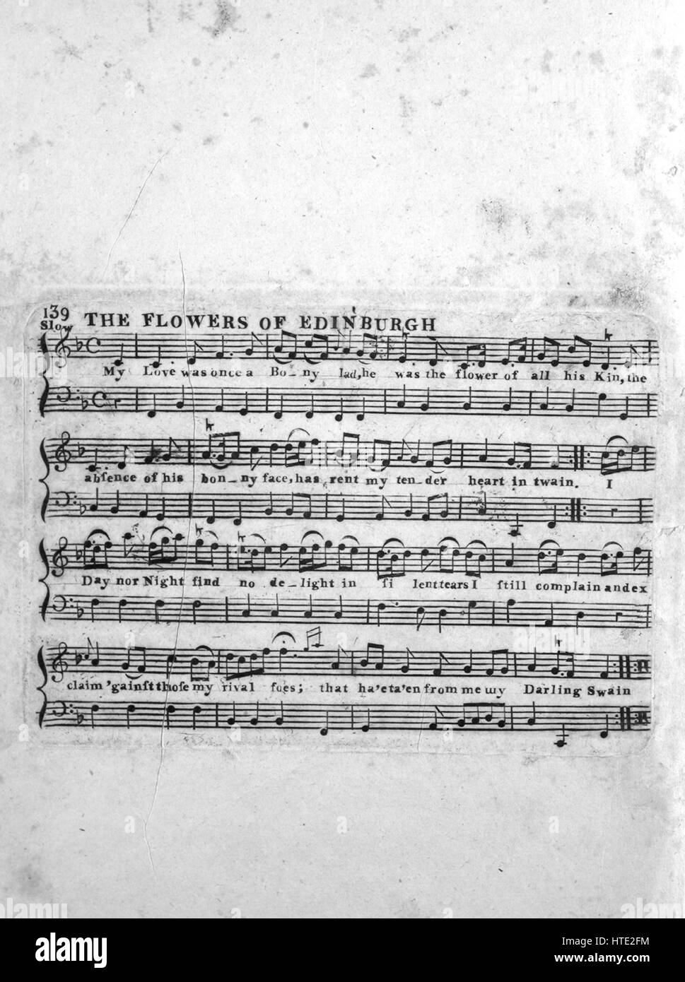 Sheet music cover image of the song 'The Flowers of Edinburgh', with