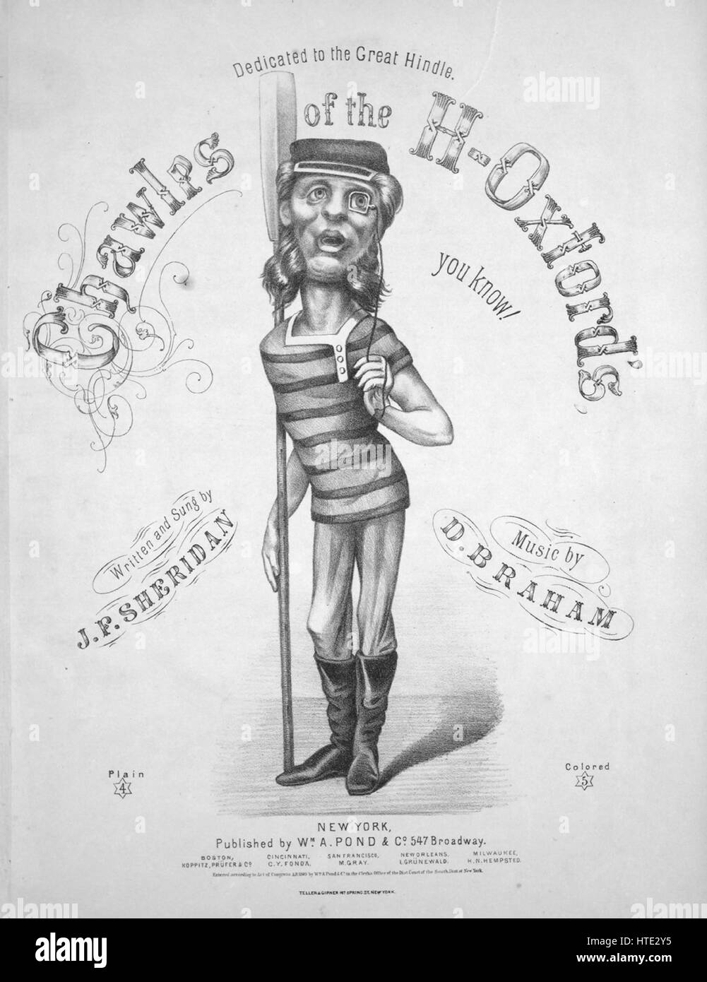 Sheet music cover image of the song 'Chawles of the HOxford's You Know