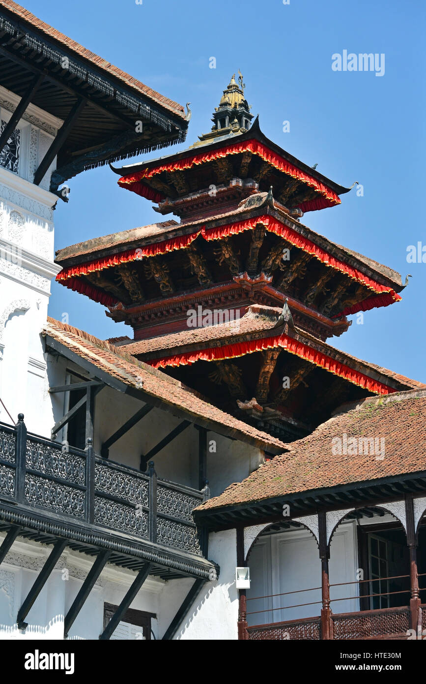 Traditional Nepali architecture in Kathmandu, Nepal Stock Photo Alamy