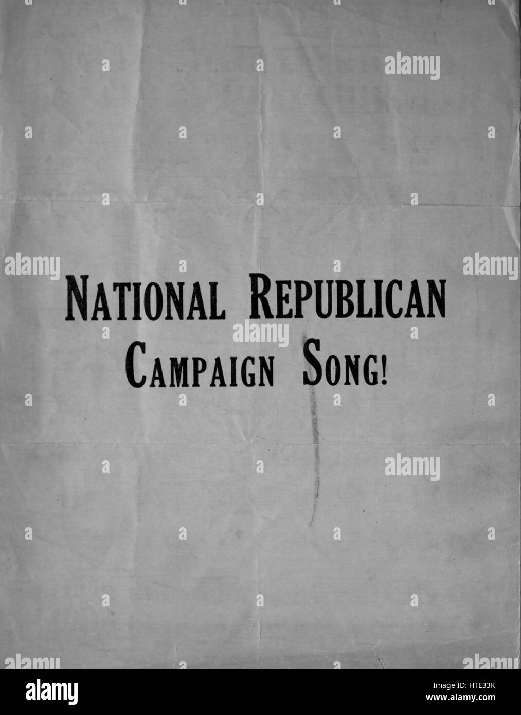 Sheet music cover image of the song 'Give us the Grand Old Party National Republican Campaign Song!', with original authorship notes reading 'Words and Music by Joe Clement', 1920. The publisher is listed as '[The Melody Mill?]', the form of composition is 'strophic with chorus', the instrumentation is 'piano and voice', the first line reads 'Have we so soon forgotten tho not many years ago', and the illustration artist is listed as 'None'. Stock Photo