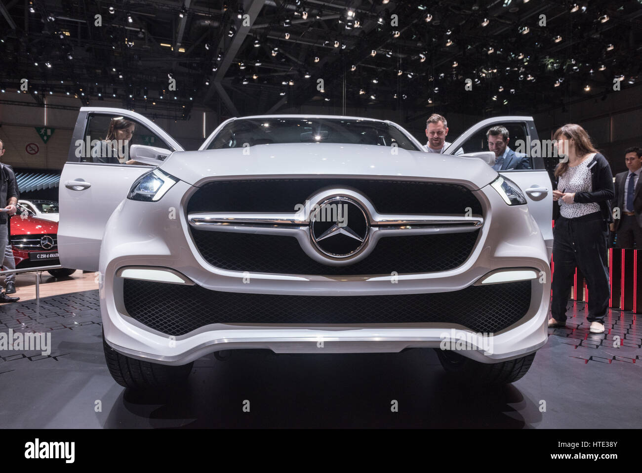 New 4x4 Mercedes Benz X Class 18 At The Geneva Switzeroland Car Stock Photo Alamy