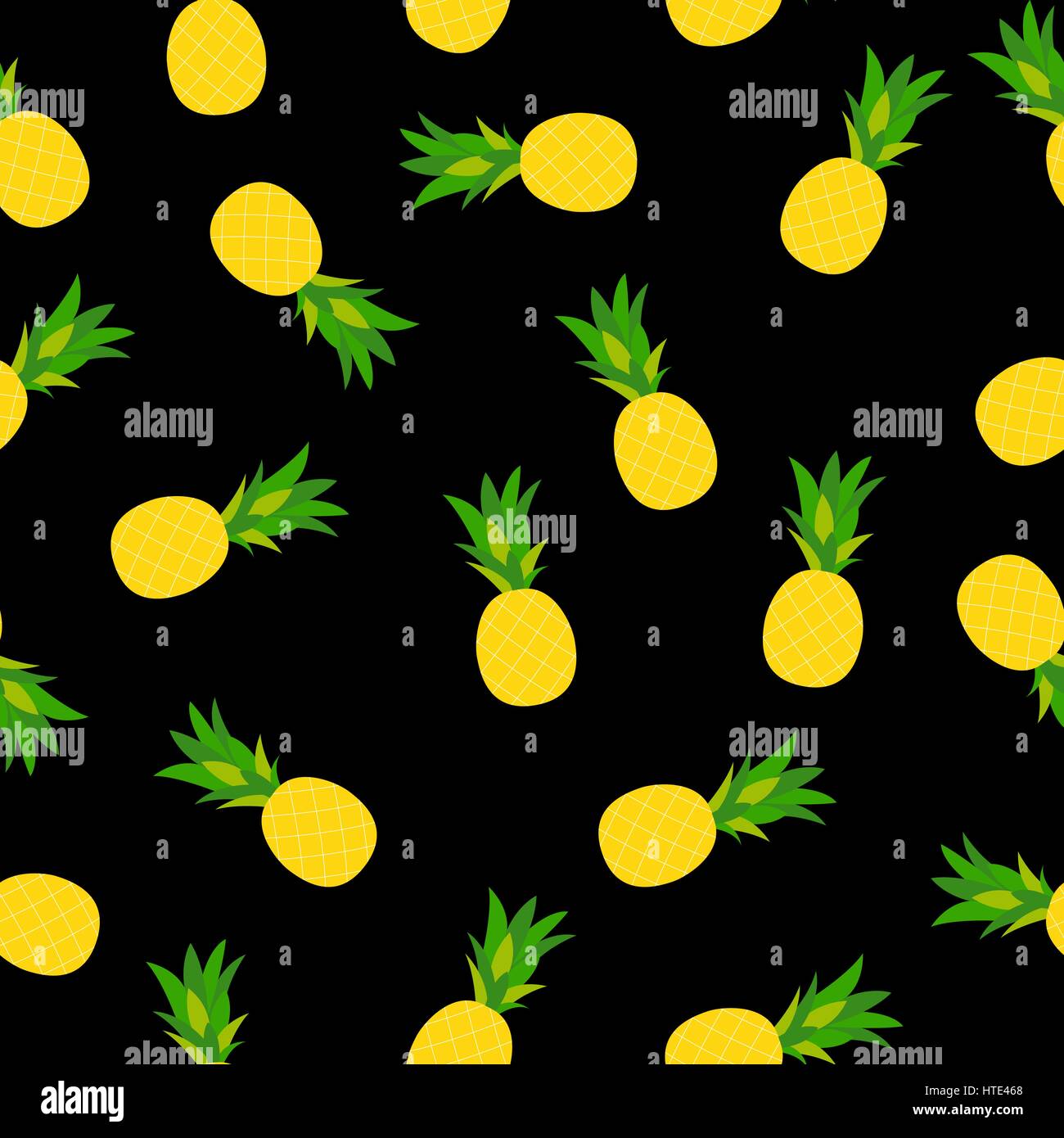 Pineapple Natural Seamless Pattern Background Vector Illustrati Stock ...