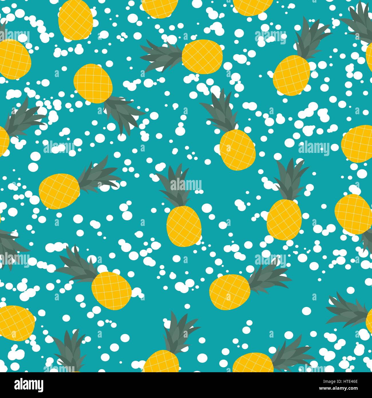 Pineapple Natural Seamless Pattern Background Vector Illustrati Stock ...