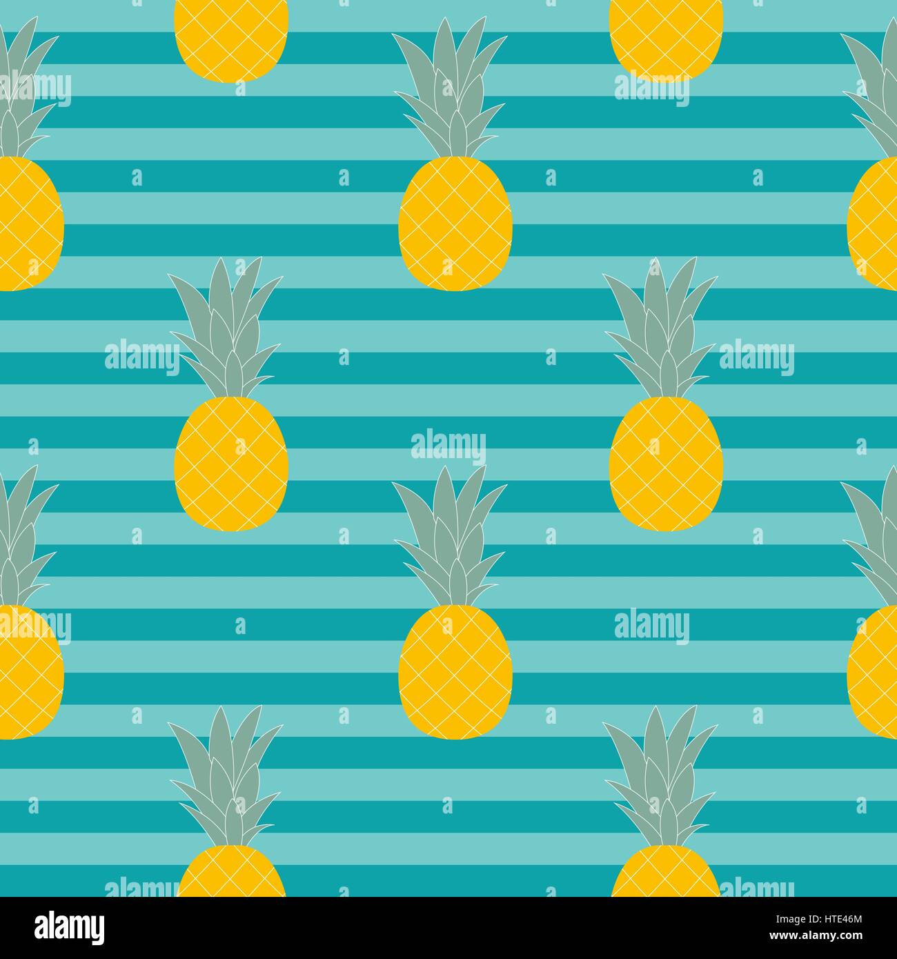 Pineapple Natural Seamless Pattern Background Vector Illustratio Stock ...