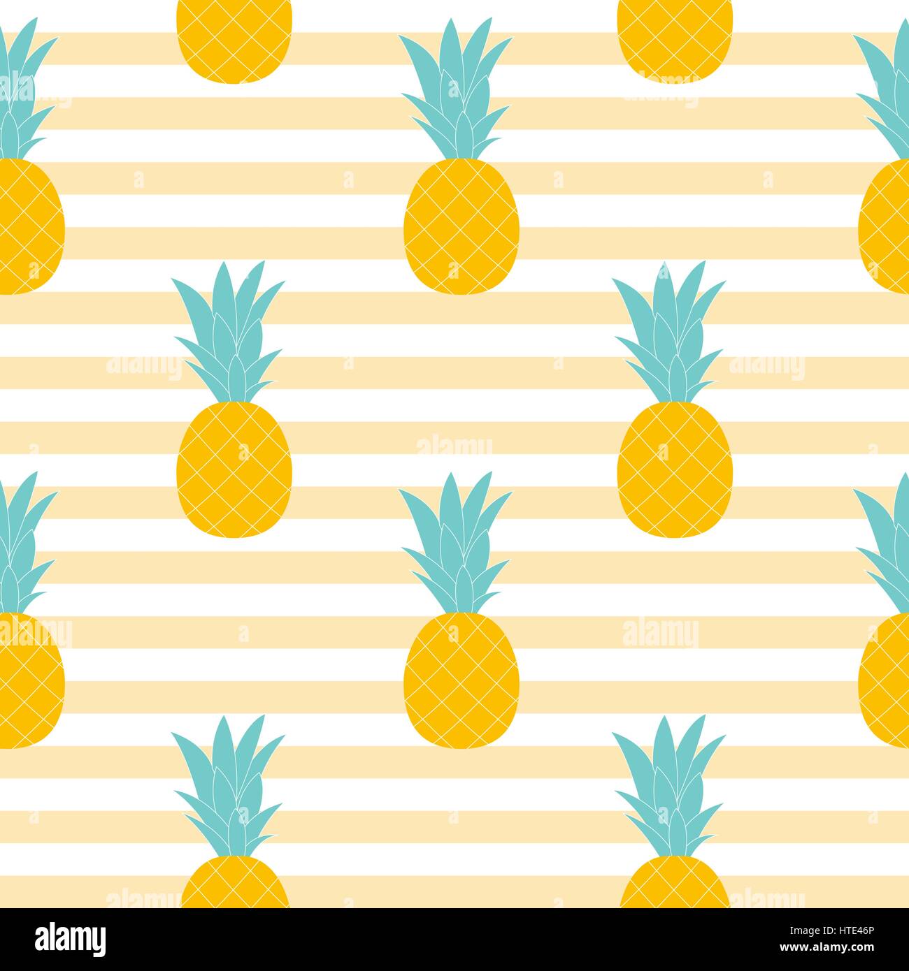 Pineapple Natural Seamless Pattern Background Vector Illustratio Stock ...