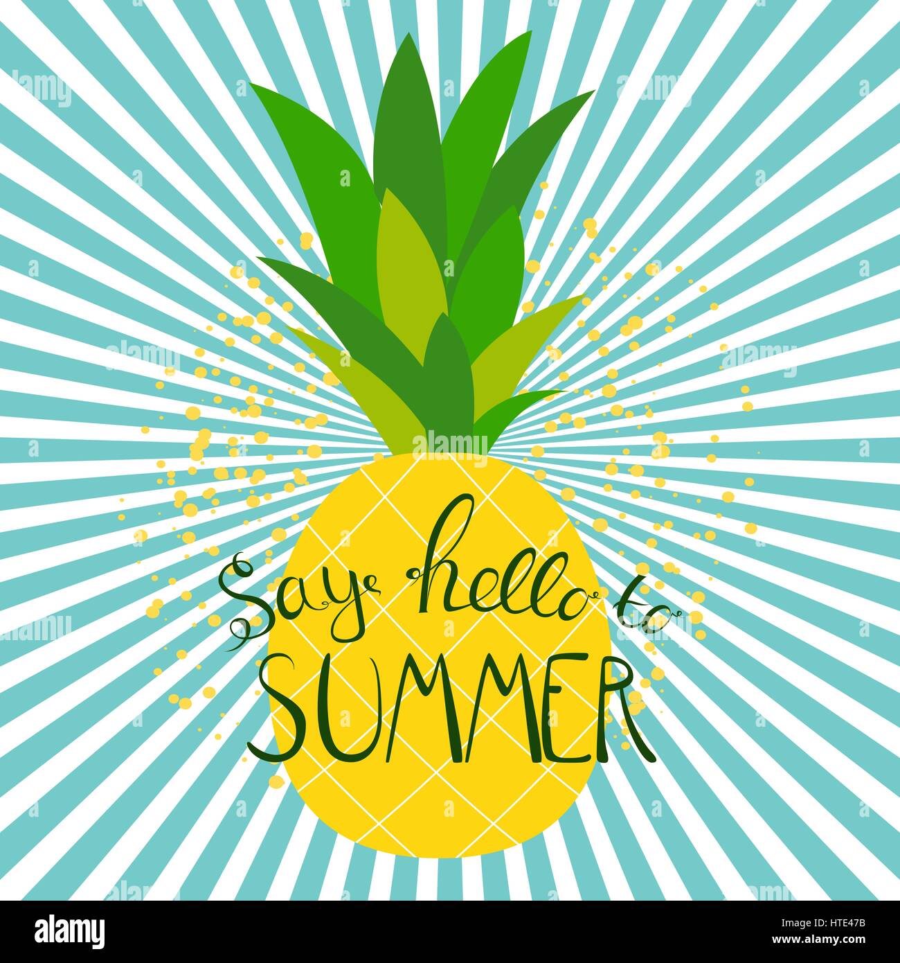 Say Hello to Summer Natural Background Vector Illustration Stock Vector ...