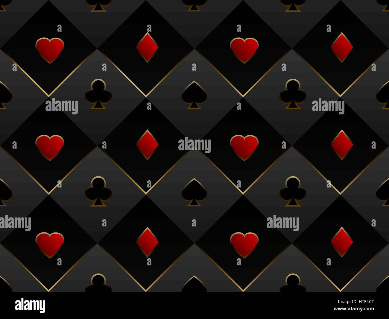 Black and red seamless pattern fabric poker table. Minimalistic casino