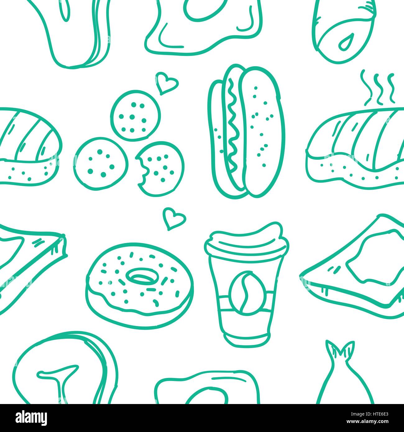 Collection stock of food various doodles Stock Vector Image & Art - Alamy