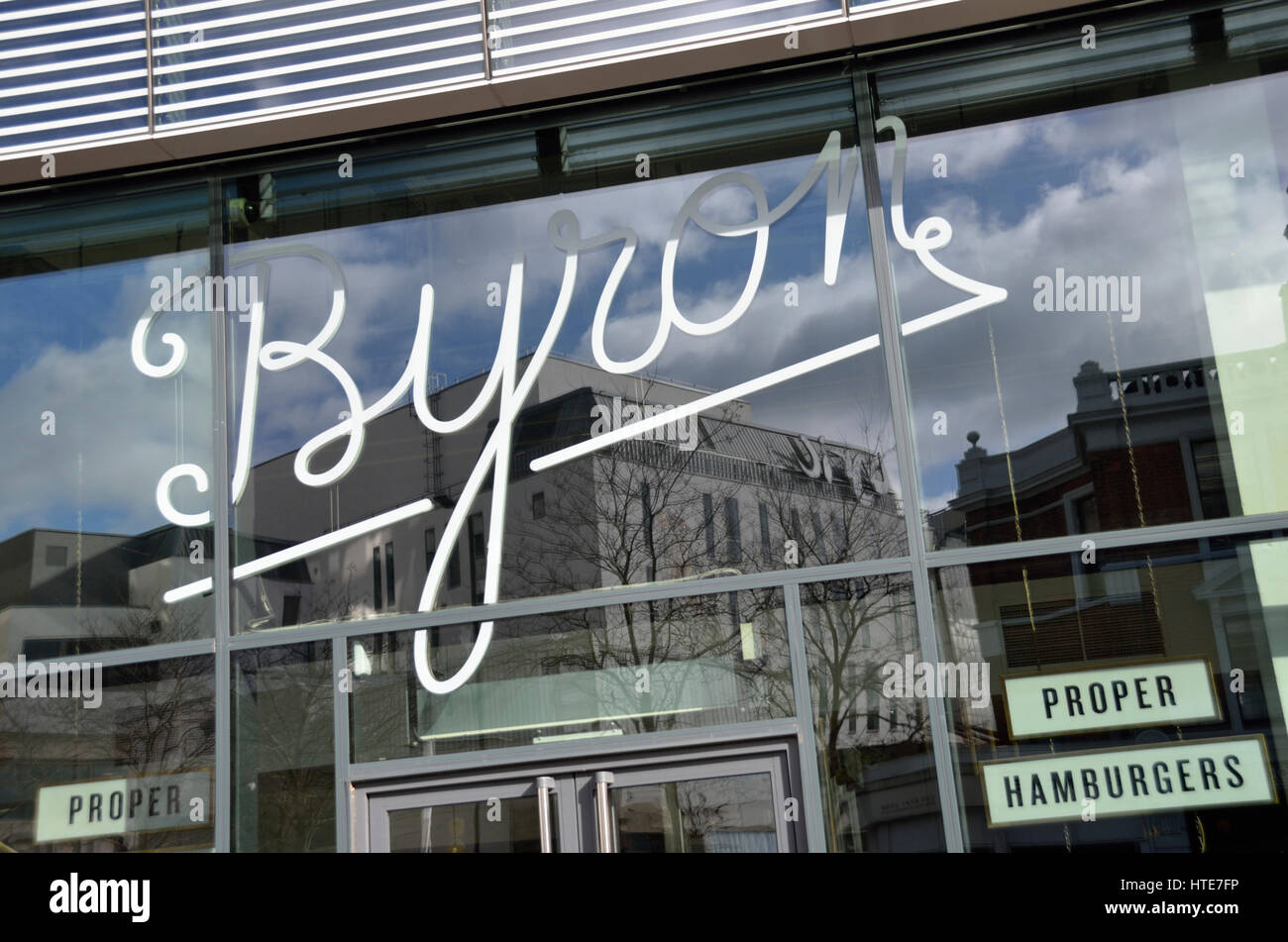 Byron hamburger restaurant in Hammersmith Grove, Hammersmith, London