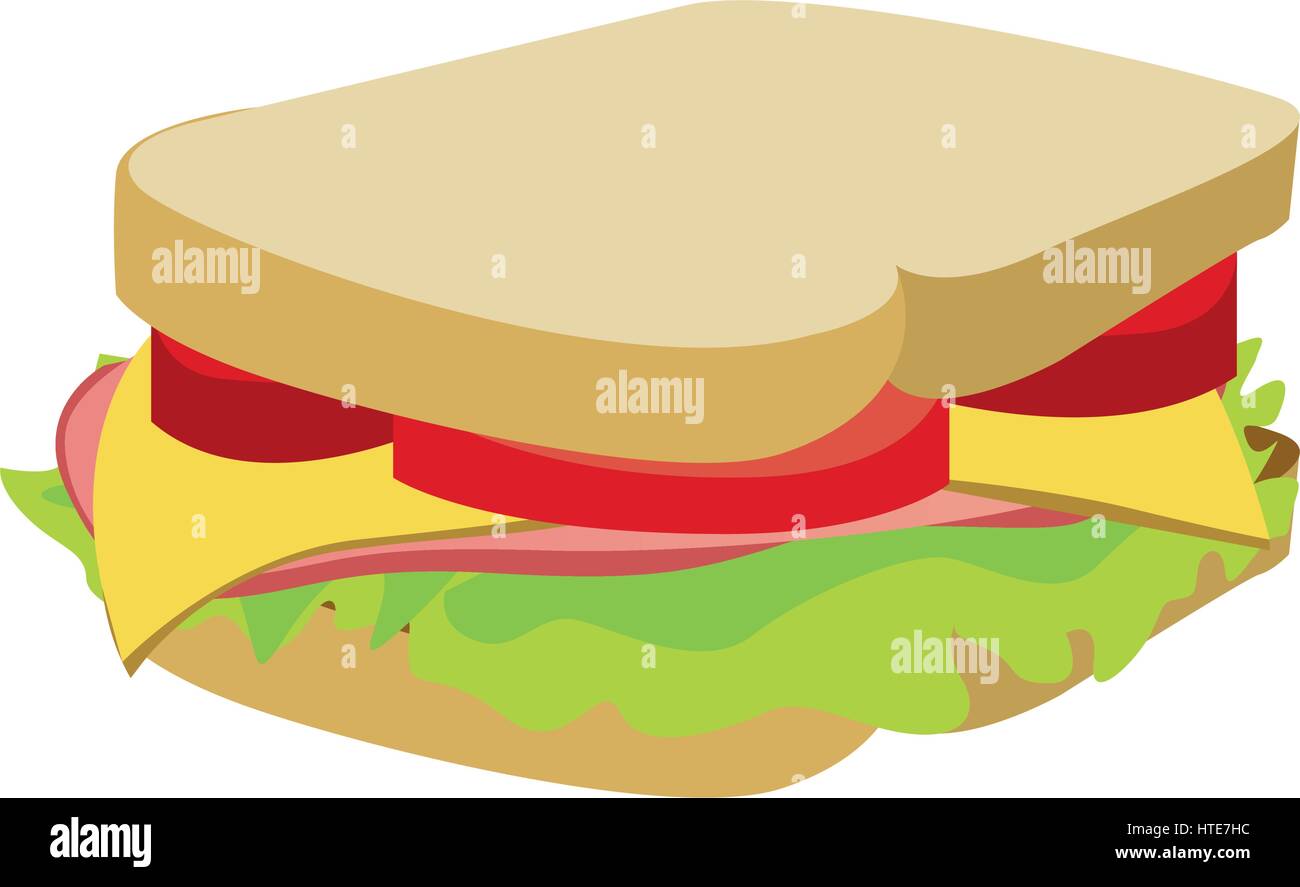 colorful silhouette with big sandwich Stock Vector Image & Art - Alamy