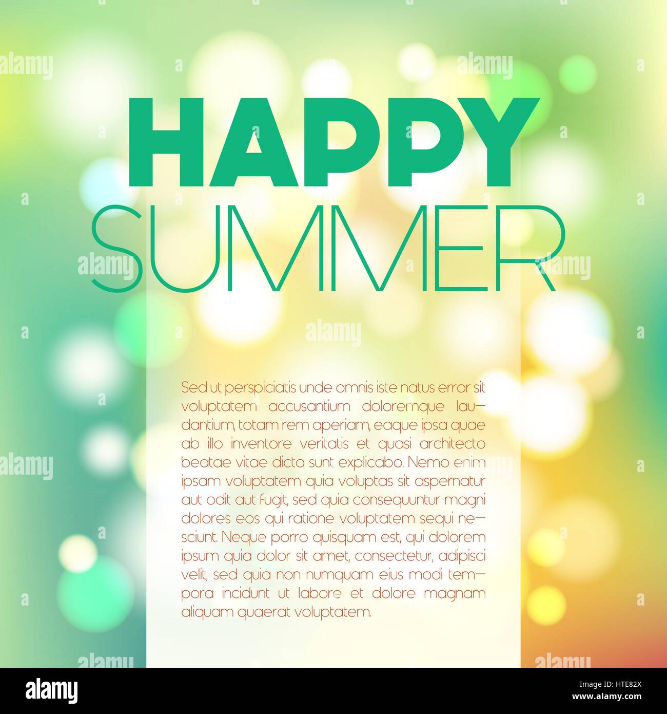 Blurred summer postcard Stock Vector