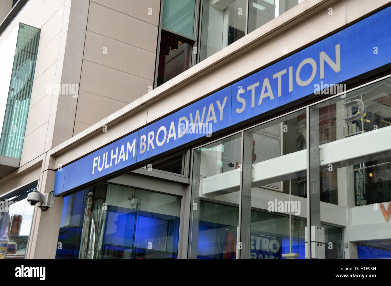 Fulham Broadway Underground Station, London, UK Stock Photo Alamy