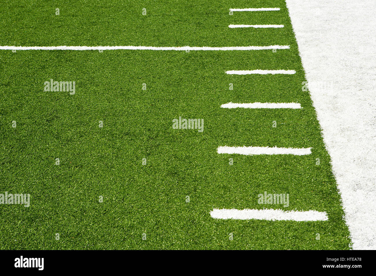 Hash marks on American football field Stock Photo Alamy