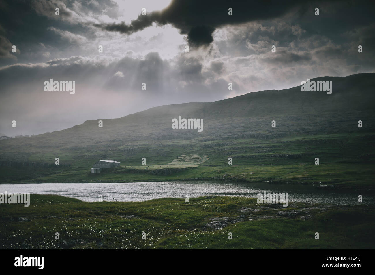 Beautiful landscape in the Faroe Islands. Stock Photo