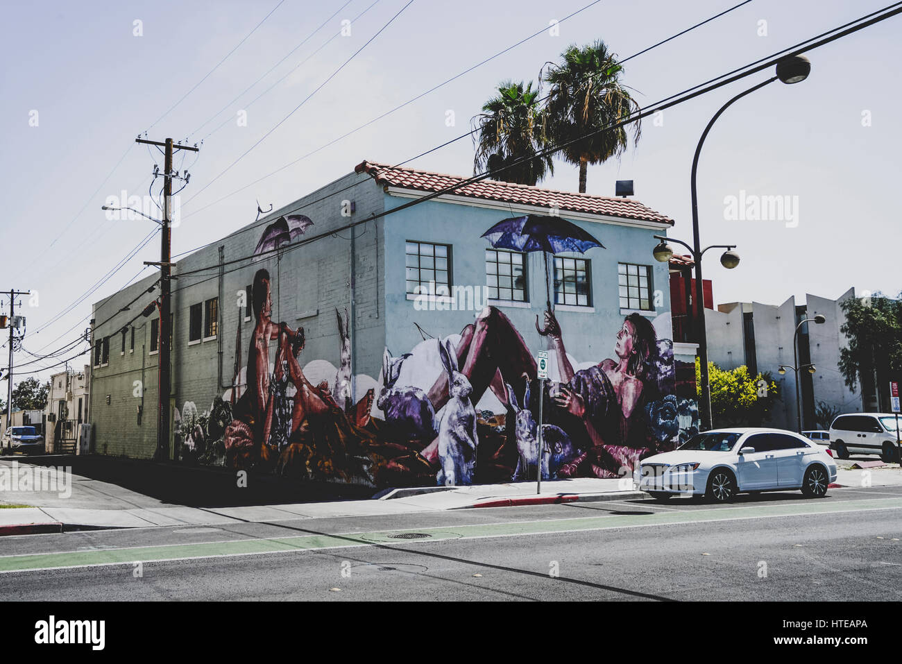 Mural by street artist "Fintan Magee" in Las Vegas, United States of America Stock Photo Alamy