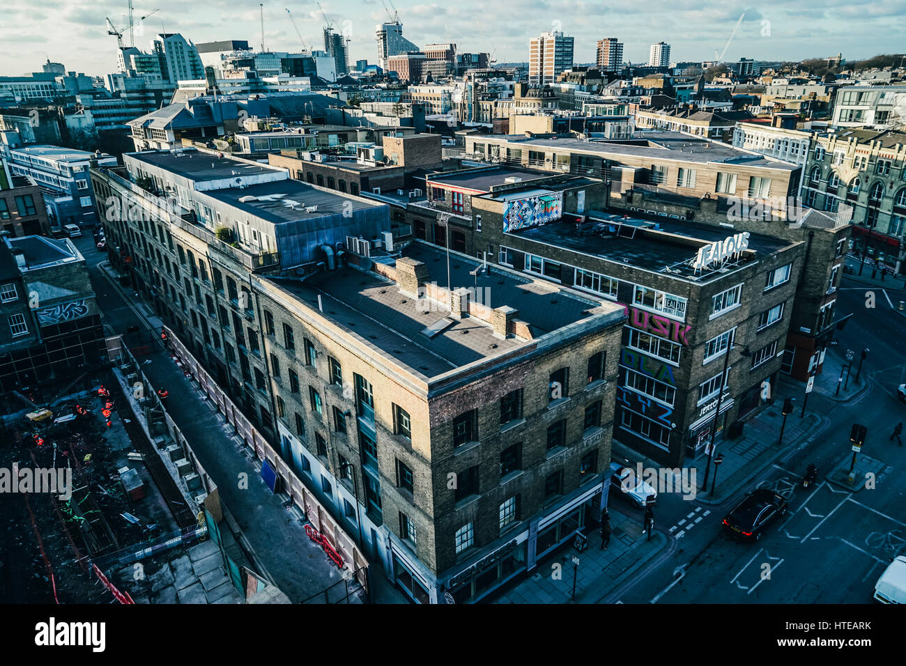 Shoreditch district within the London Borough of Hackney in London, UK Stock Photo Alamy