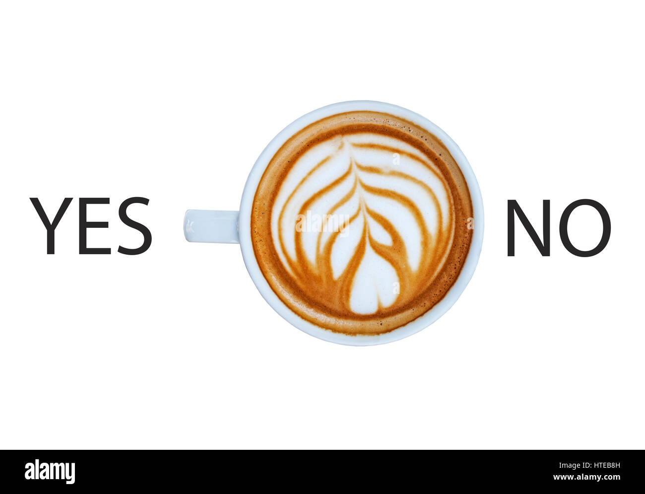 Cup of coffee switching yes Stock Photo Alamy