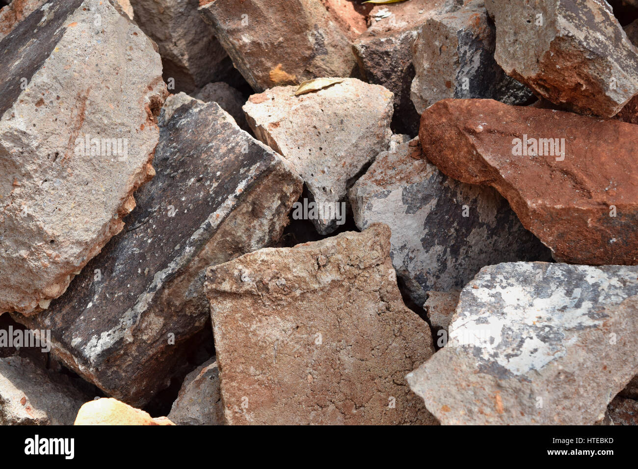 Broken rocks Stock Photo