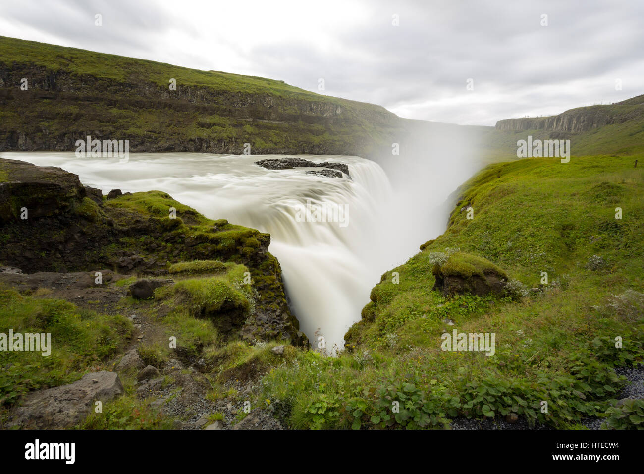 The famous Gullfoss waterfall in Southern Iceland, Europe. Stock Photo