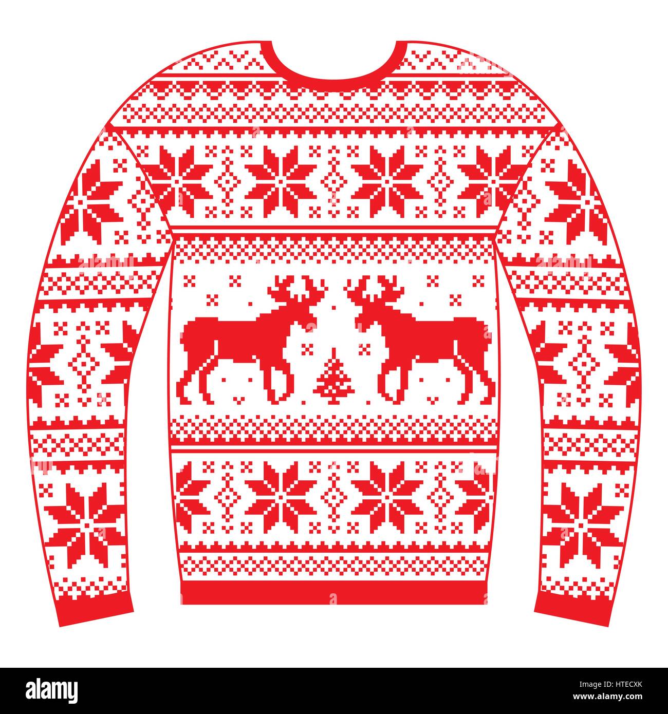 patterned christmas jumper