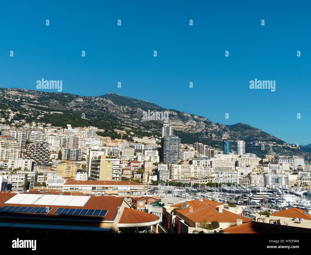 Port Hercule, Monte Carlo, Monaco, Cote d'Azur, Mediterranean, Europe Stock Photo