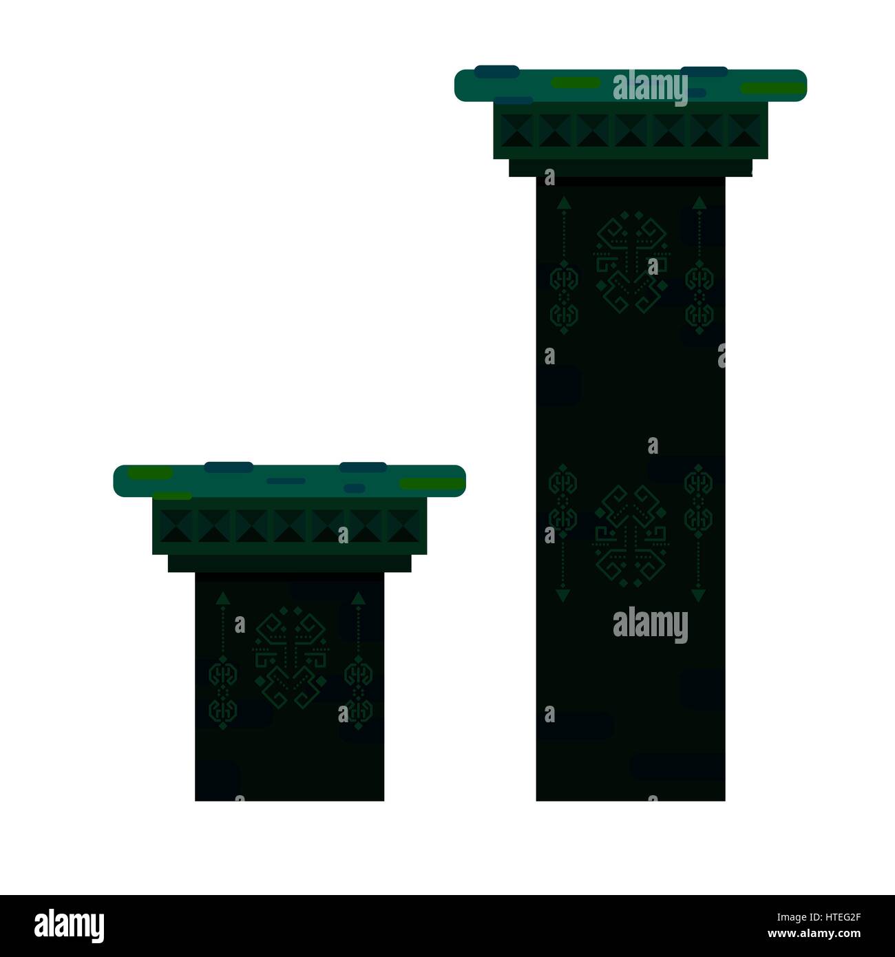 Ancient columns isolated vector illustration Stock Vector Image & Art ...