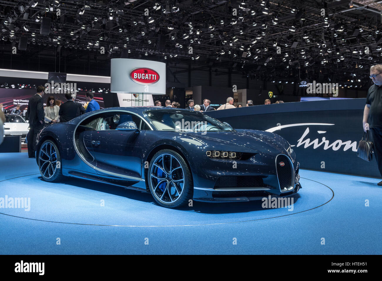 Bugatti Chiron at the Geneva, Switzerland international car and motor show  Stock Photo - Alamy