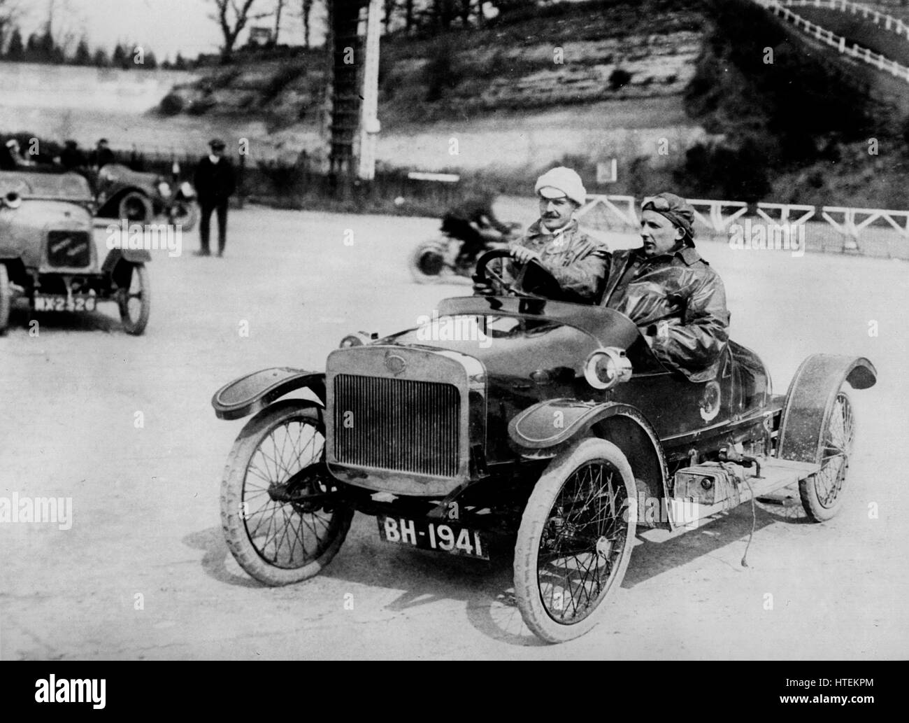 G.W.K. driven by  J.T. Wood Brooklands 1914 Stock Photo