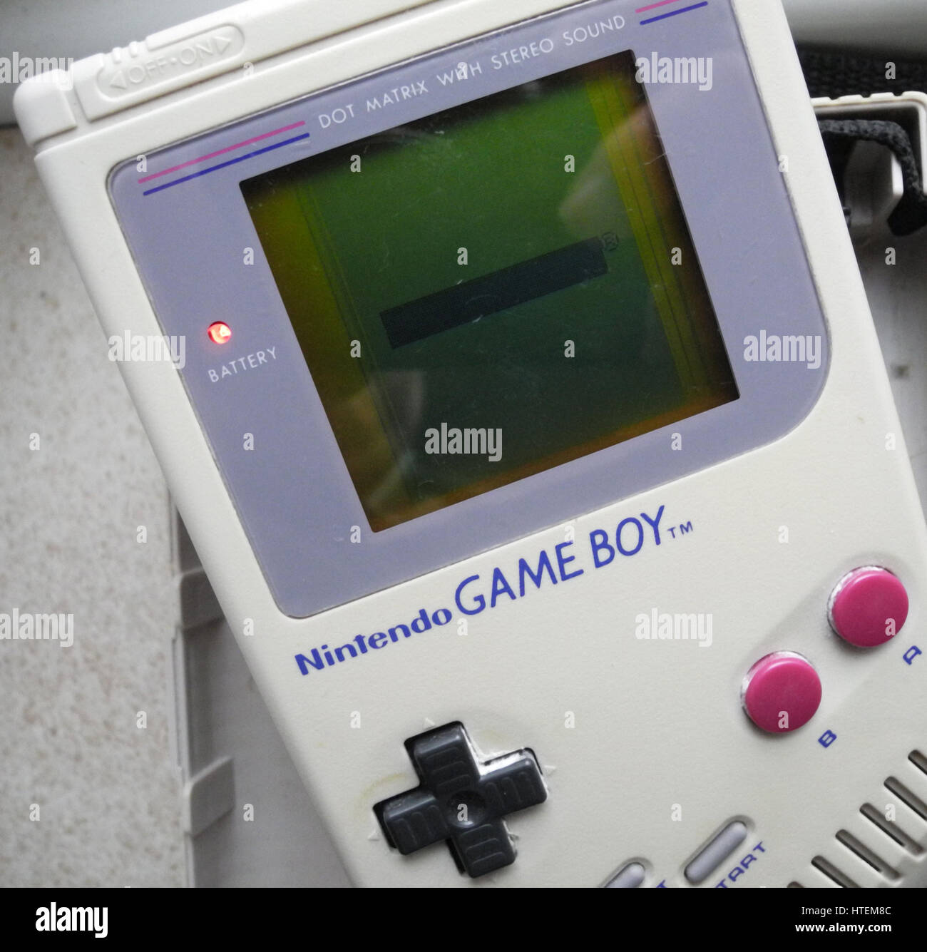 A vintage Nintendo Game boy handheld computer console. Gameboy Stock Photo