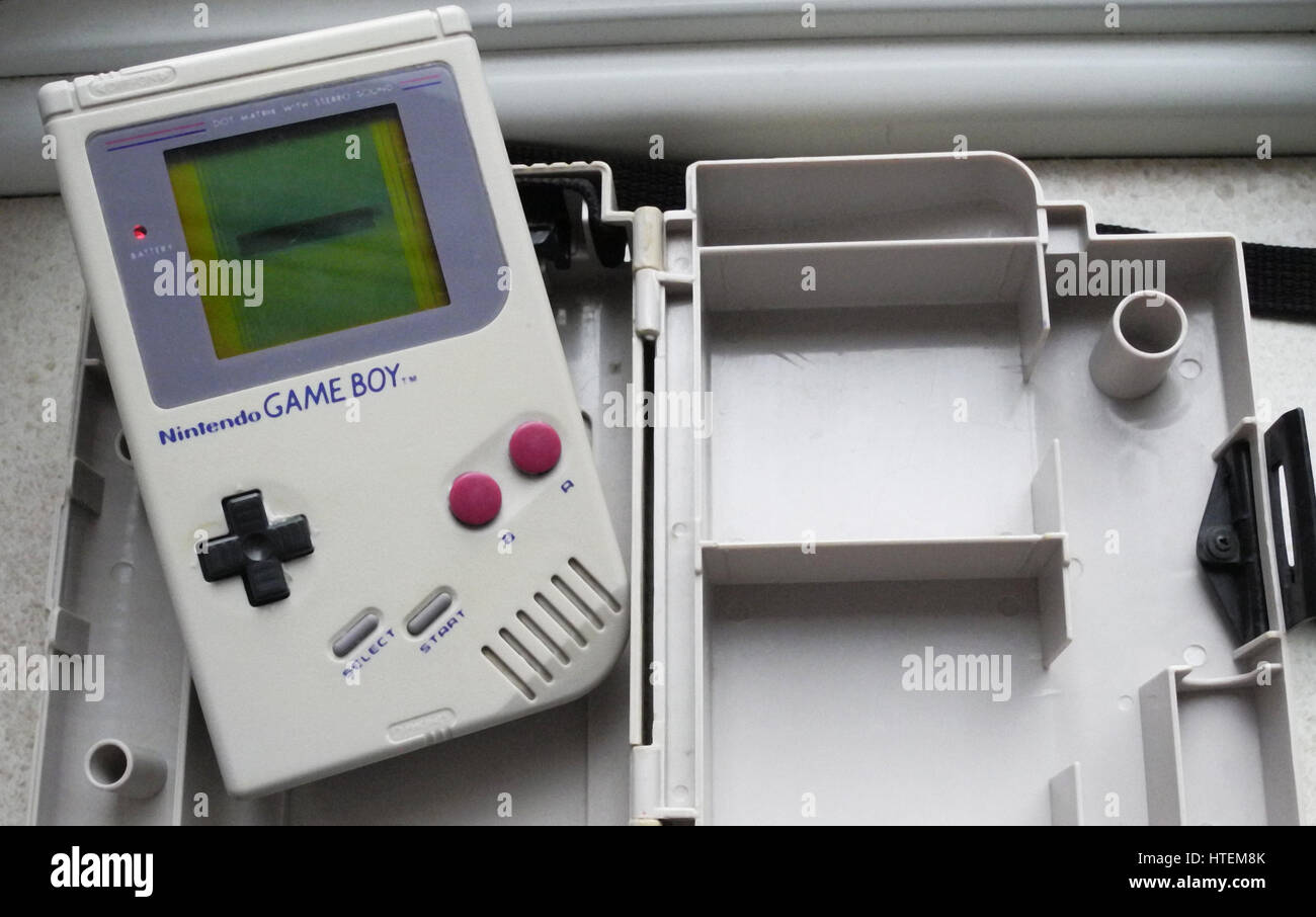 A vintage Nintendo Game boy handheld computer console. Gameboy Stock Photo