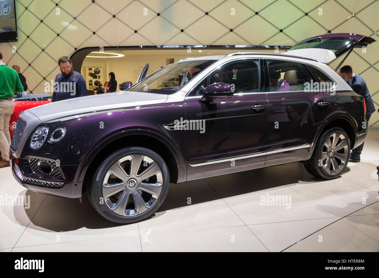 GENEVA, SWITZERLAND - MARCH 7, 2017: Bentley Bentayga Mulliner car presented at the 87th Geneva International Motor Show. Stock Photo